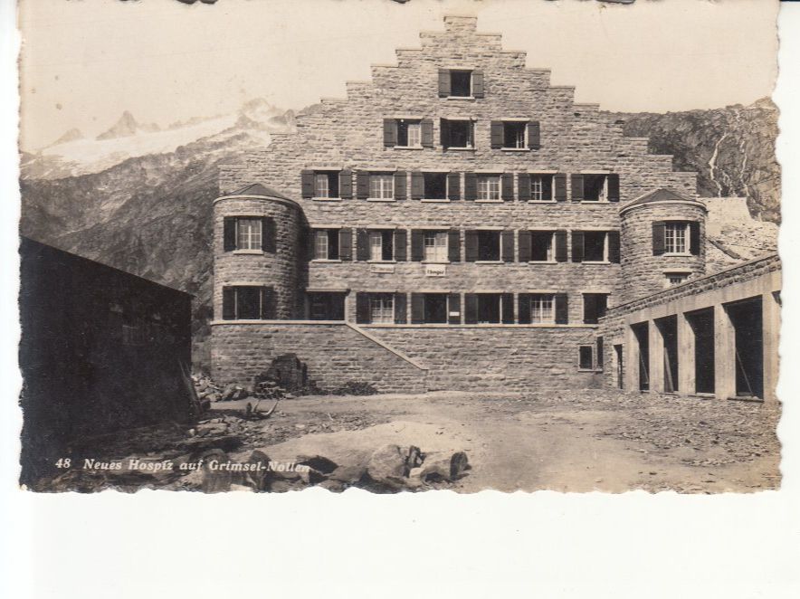Cartoline postali: Grimsel Hospiz Neubau ca. 1930 – Usato da Bürglen TG venduto da StampGraf