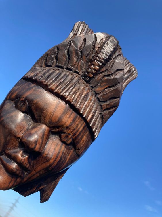 AFRIKANISCHE HOLZ-MASKE HANDGESCHNITZT | Kaufen auf Ricardo