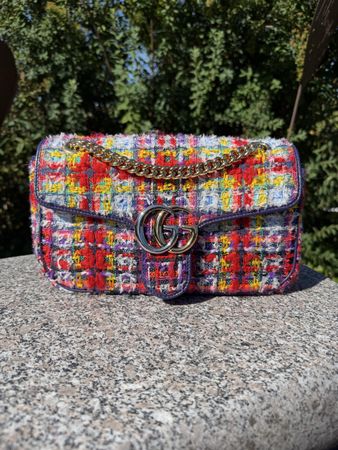 Umhaengetasche GUCCI GG Marmont Tweed multicolor 