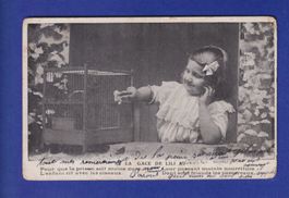 ENFANT - La Cage de Lili - Jeune Fille et son oiseau