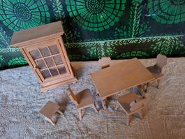 7-teiliges Möbel-Set aus Holz fürs Puppenhaus