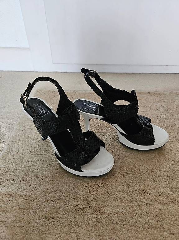 Damenschuhe: Sandales Ausoni noir et blanc – Gebraucht aus lausanne von josianemuller 3