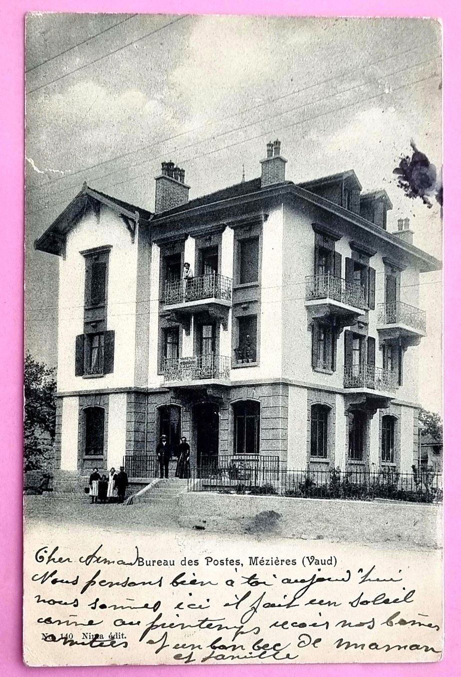 Cartoline postali: Mezieres - Bureau des Postes - Post - 1907 – Usato da Rothrist venduto da RROENK