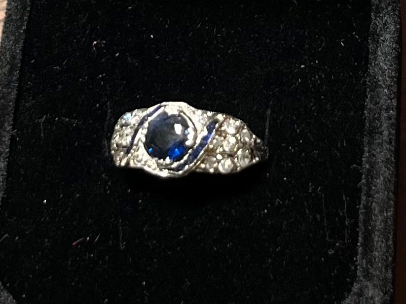 Anelli: 3754_ Art-Deco Ring mit Saphire – Usato da Bern venduto da simoneheim 2