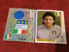 Panini WM 2002 BUFFON + WAPPEN ITA