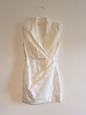 White linen dress Mango XS