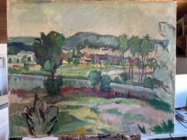 Ölgemälde Hermann Hofmann (1920–1996) "Landschaft" 1947