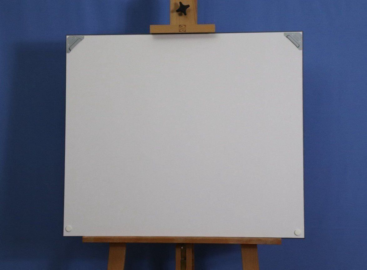Dipinti: Melitta Progsch, Mischtechnik/Papier, Seeufer im Herbst – Usato da Zug venduto da Kunst-Fundgrube 9