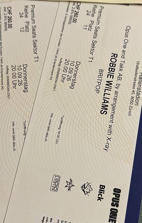 CDs: Robbie Williams Zurigo  – Neu und originalverpackt aus Malvaglia von dim_8g29 1