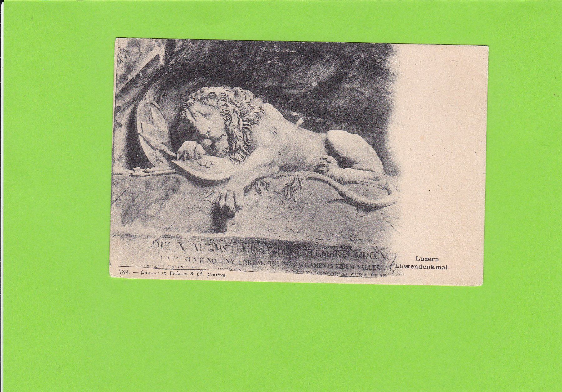 Cartoline postali: Löwendenkmal-Luzern – Usato da St. Peterzell venduto da neckertal
