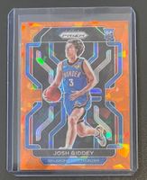 NBA Josh Giddey 2021 Prizms Orange Ice Rookie Card