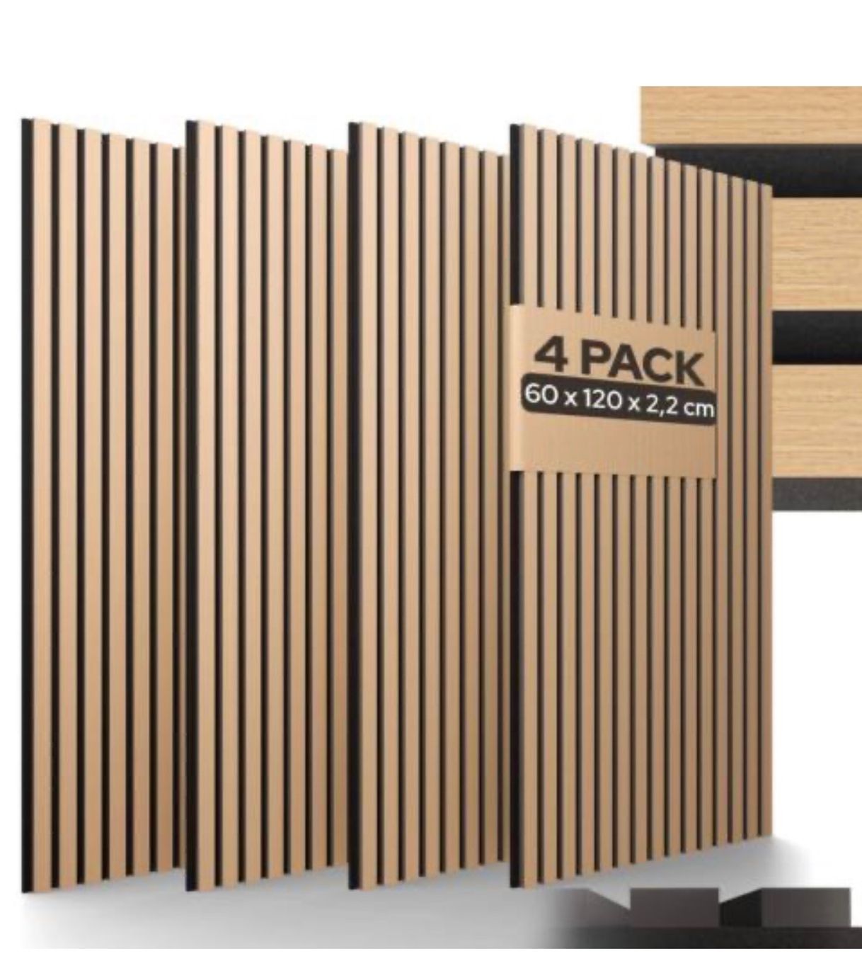 Sonstiges Zubehör: Akustikpaneele 4er Set - wallnuss – Neu und originalverpackt aus Amriswil von JaJa-Express 1