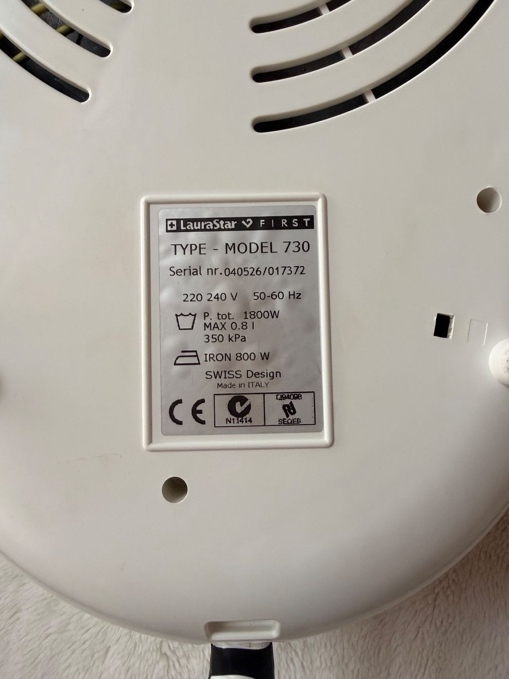 Laurastar Bügeleisen: Bügeleisen – LauraStar First – Gebraucht aus Würenlos von JRP_71 8