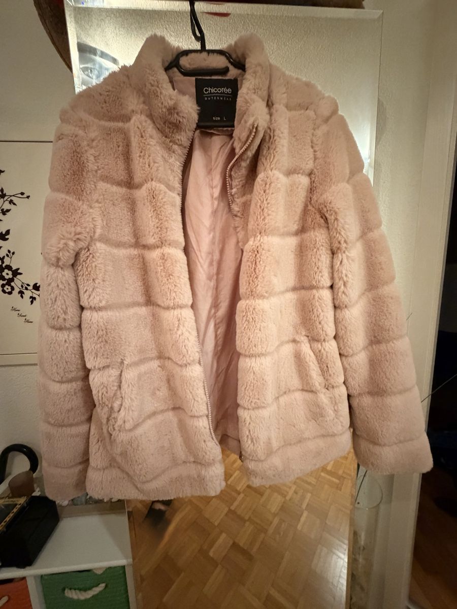Jacken: Chicoree Kunstfell Jacke, Gr. L, Rosa – Gebraucht aus Trimbach von Schwaenchen