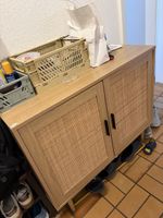 Sideboard Rattan Optik Holz hell