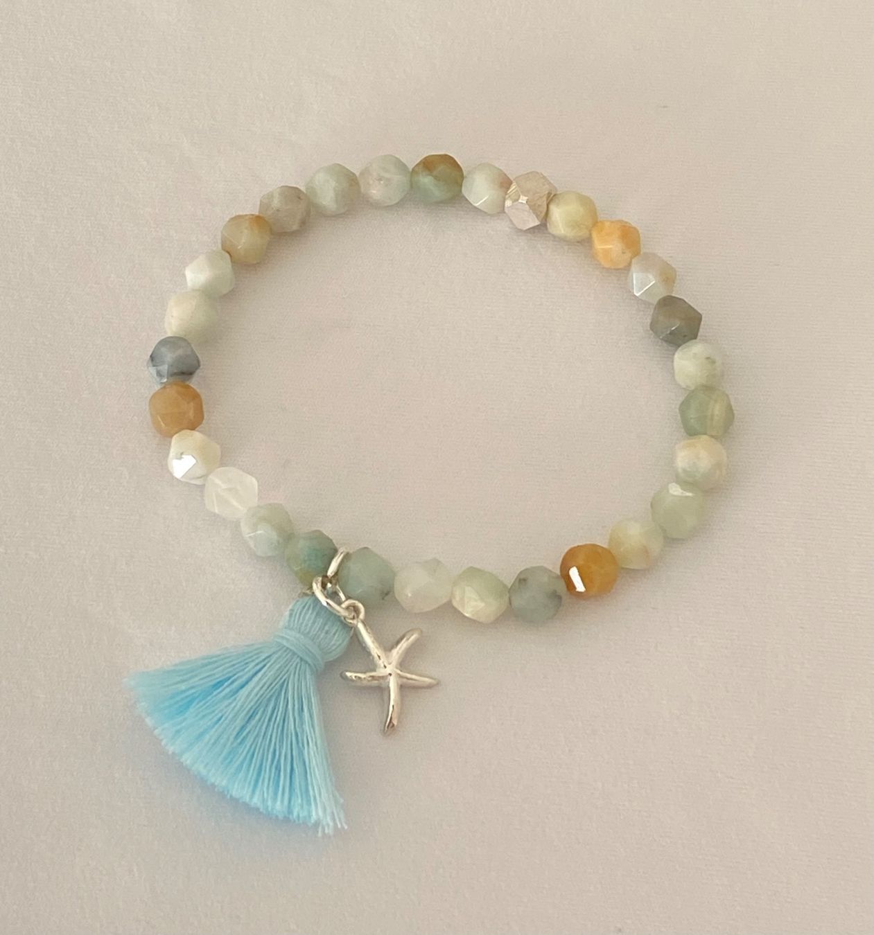 Armbänder & -reifen: Edelstein Armband Amazonit facettiert mit Silber auf Mass – Neu und originalverpackt aus Zuzwil SG von Lemliskat