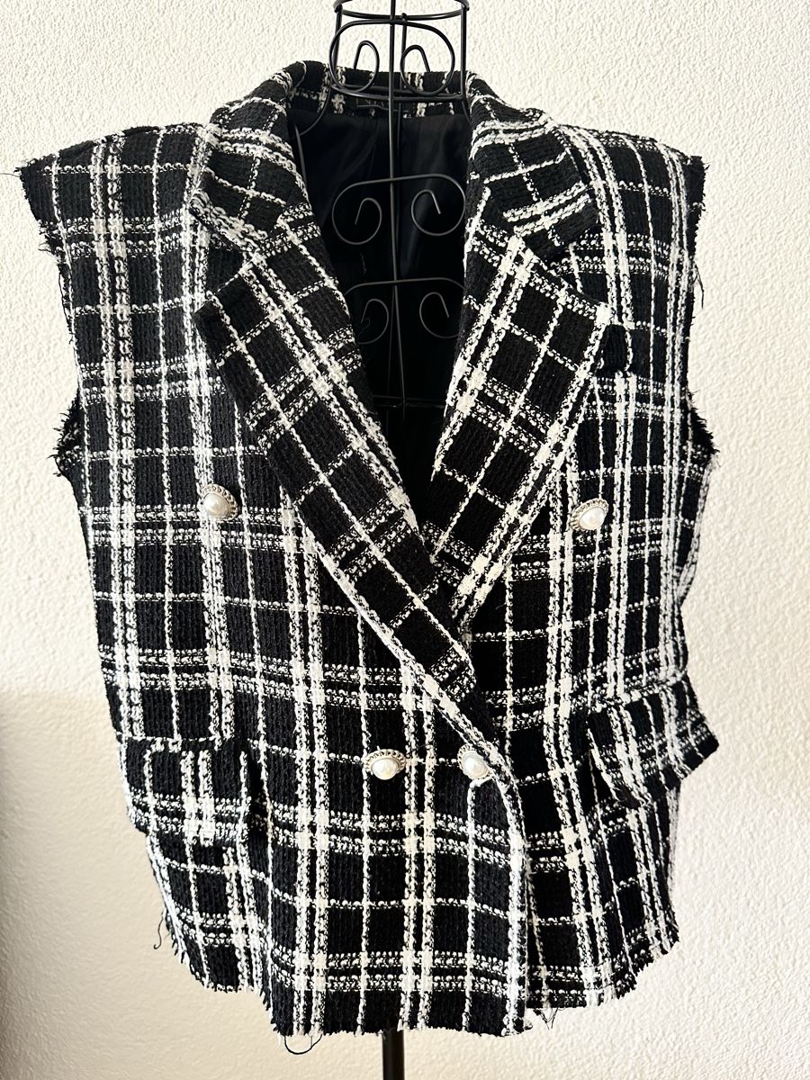 Gilet & Giacche senza maniche: Tweed Weste, Gr.L Schwarz/Weiss! – Nuovo (secondo la descrizione) da Zürich venduto da wen_2ffd
