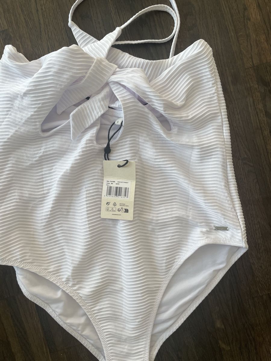 Pepe Jeans Costumi da bagno & Bikini: Weisser Badeanzug Grösse 40NEU mit Etikett – Nuovo (secondo la descrizione) da Zürich venduto da Claudia0174 1
