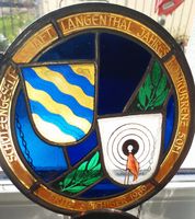 Wappenscheibe Schützengesellschaft Langenthal für Sammler