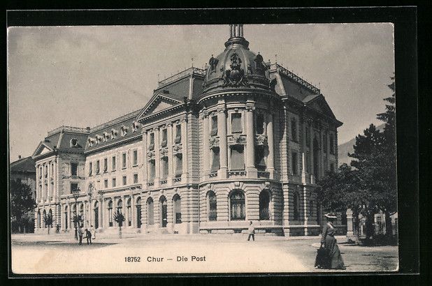 Cartes postales: AK Chur, Strassenpartie mit Post, 1916 – D'occasion à Berlin par bartko-reher