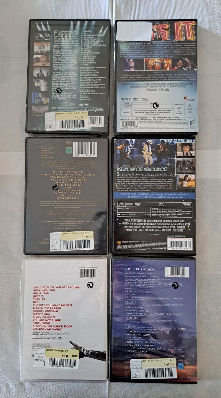 Alle DVDs: Michael Jackson DVDs – Neu und originalverpackt aus Winterthur von ml2_58mm 1