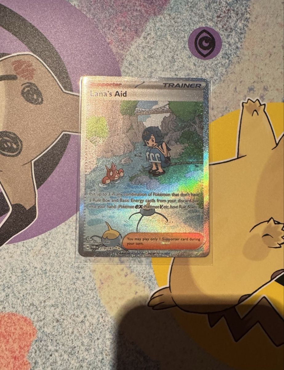 lana's aid pokemon card Pokemon  Lana's Aid 219/167  Twilight Masquerade  Special Illustration  Rare  Supporter  Foil Card : Amazon.ca: Toys & Games