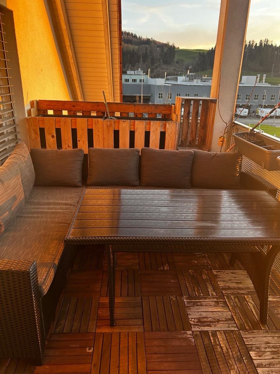 Jysk Tischset: Rattan Garten Lounge Set mit Tisch – Gebraucht aus Gossau SG von Ret094