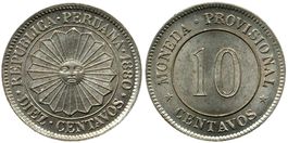 Peru, 10 Cents 1880