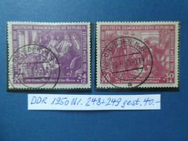 DDR 1950 Nr. 248+249 Vollstempel