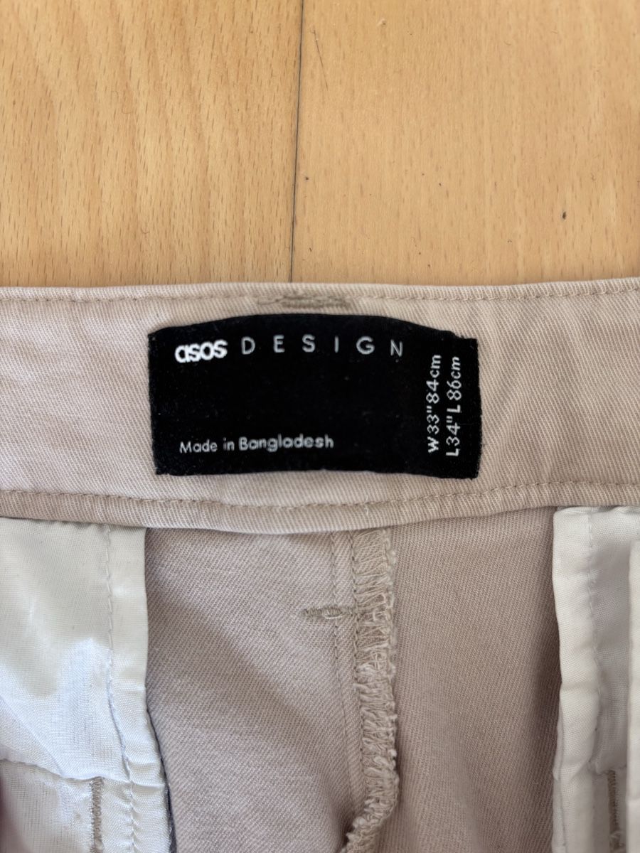 Asos Pantaloni: ASOS Design Chinos, W33 L34, Beige – Nuovo (secondo la descrizione) da Zürich venduto da Grothschild 3