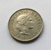 1888 5 Rappen -unz