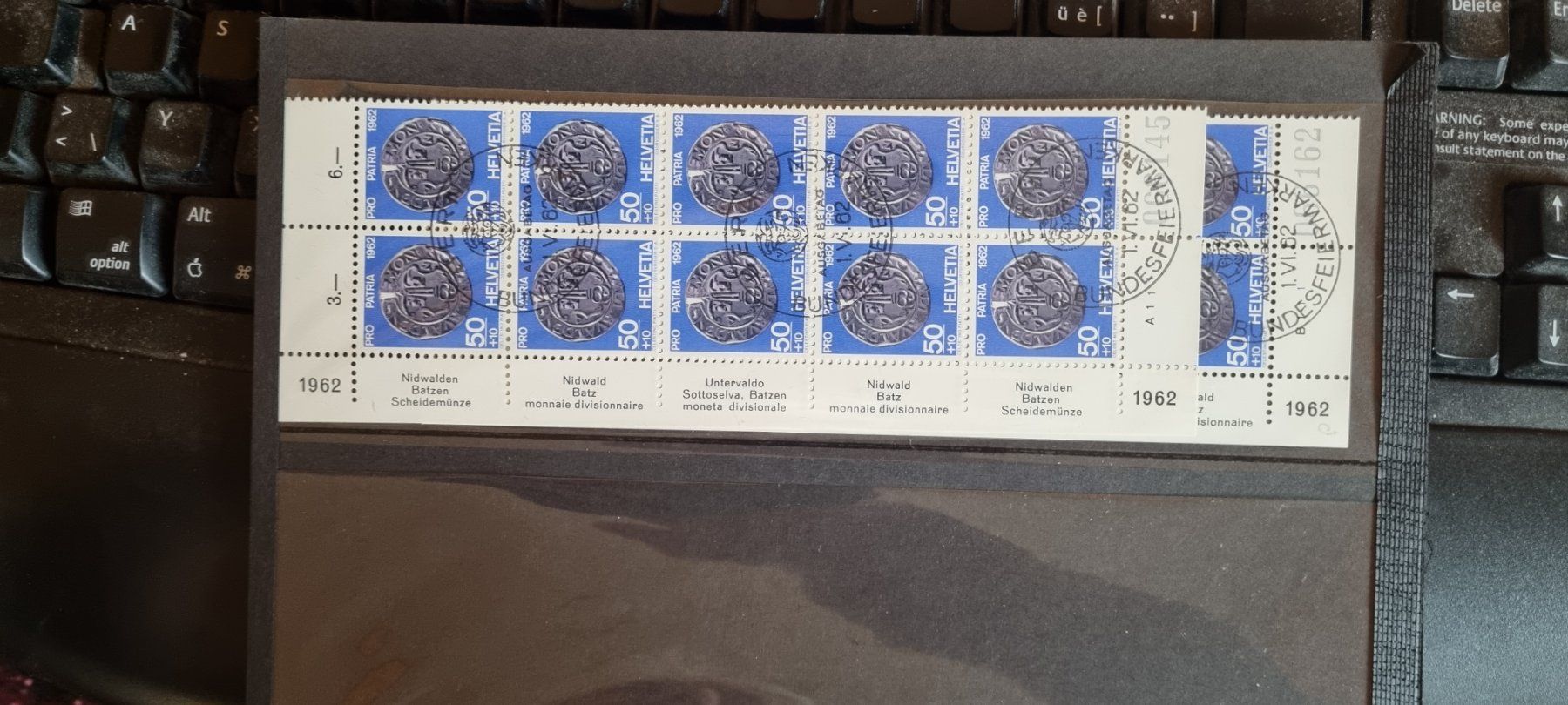 Alle Briefmarken: CH PRO PATRIA 1962 ET GEST. – Gebraucht aus Dintikon von bonita099 1