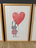 Bild- perfekt für Kinderzimmer- herzig Hase