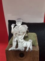 Ring Motiv Sennen mit Hund silberfarben verstellbar