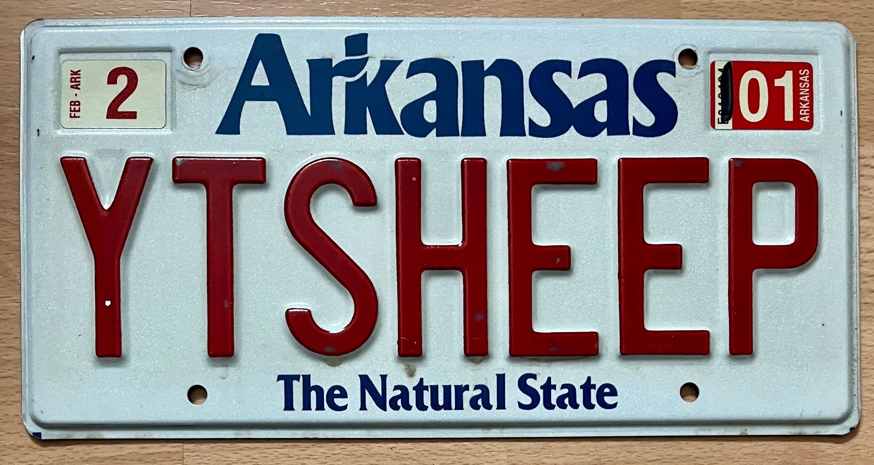 Insegne: Arkansas Nummernschild "YTSHEEP", USA, – Usato da Wolfhalden venduto da 19651979