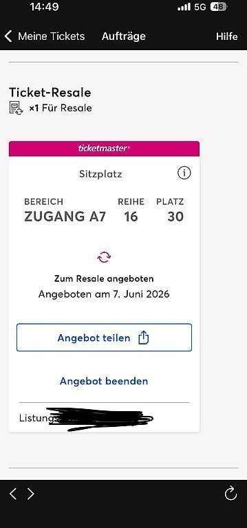 Billets: Linkin Park From Zero 2026 Letzigrund Ticket – D'occasion à Zürich par voegtlin.mark 1