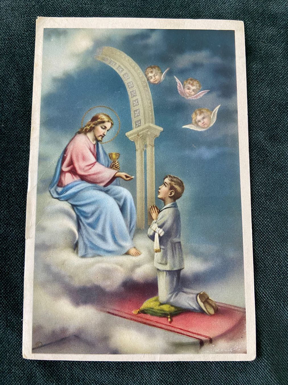 Foto & Immagini: Jesus Heiligenbild Vintage Postkartengrösse, Kommunion – Usato da Luzern venduto da waterfront1