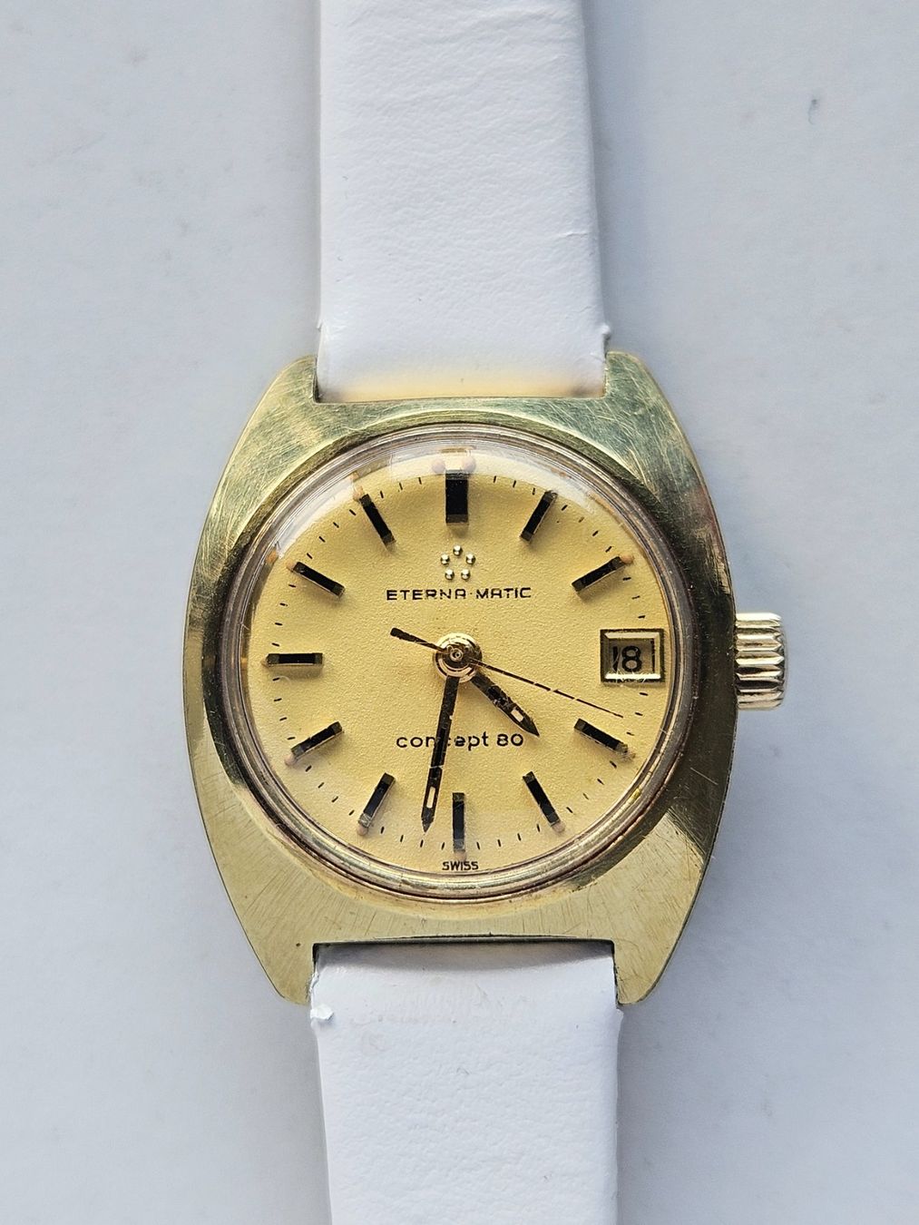 Eterna Orologi: 403 Eterna  Matic Concept 80 Date 1969 Damenuhr – Usato da Berikon venduto da mmm21