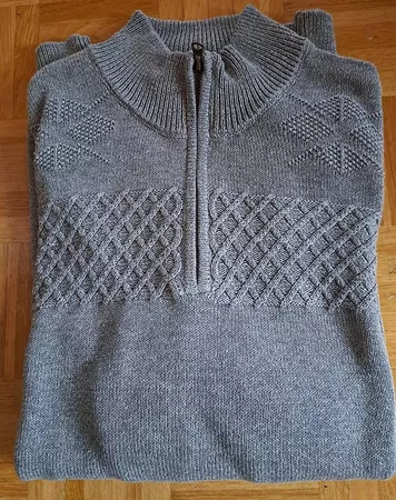 Pullover Neu grau mit Reissverschluss Gr. XL / Wrangler