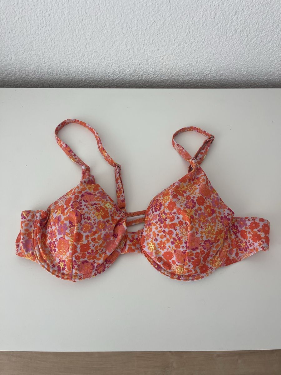 Costumi da bagno & Bikini: Bikini Blumenmuster Orange Pink Grösse M neu – Nuovo (secondo la descrizione) da Mühlau venduto da Jasil66