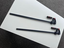2 Schraubzwingen lang schwarz rot
