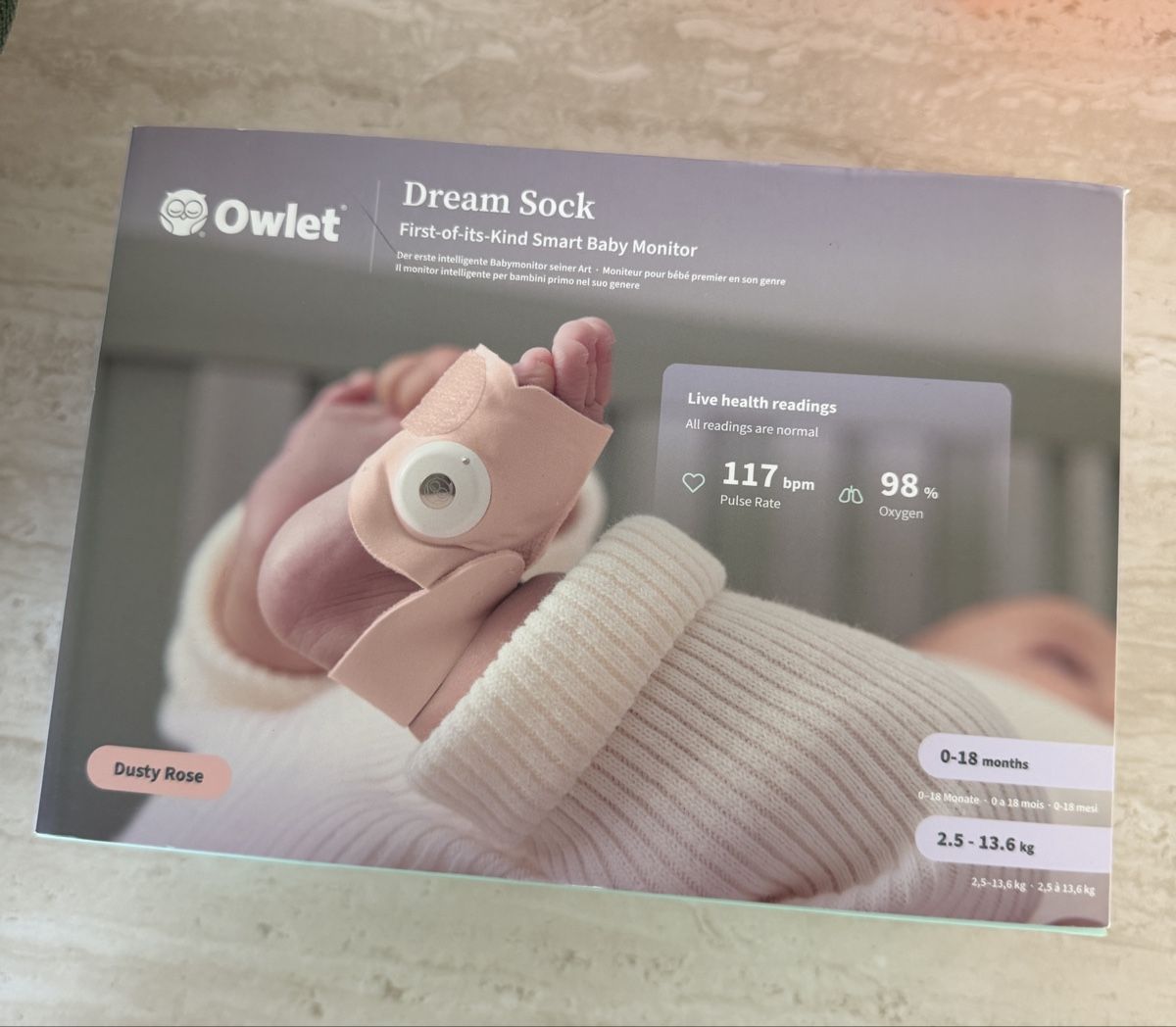 Babyphones: Owlet Socke Dusty Rose – Neu (gemäss Beschreibung) aus Niederhasli von Jacquelinejl 1