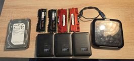 PC Hardware Konvolut RAM HDD Laufwerk gebraucht