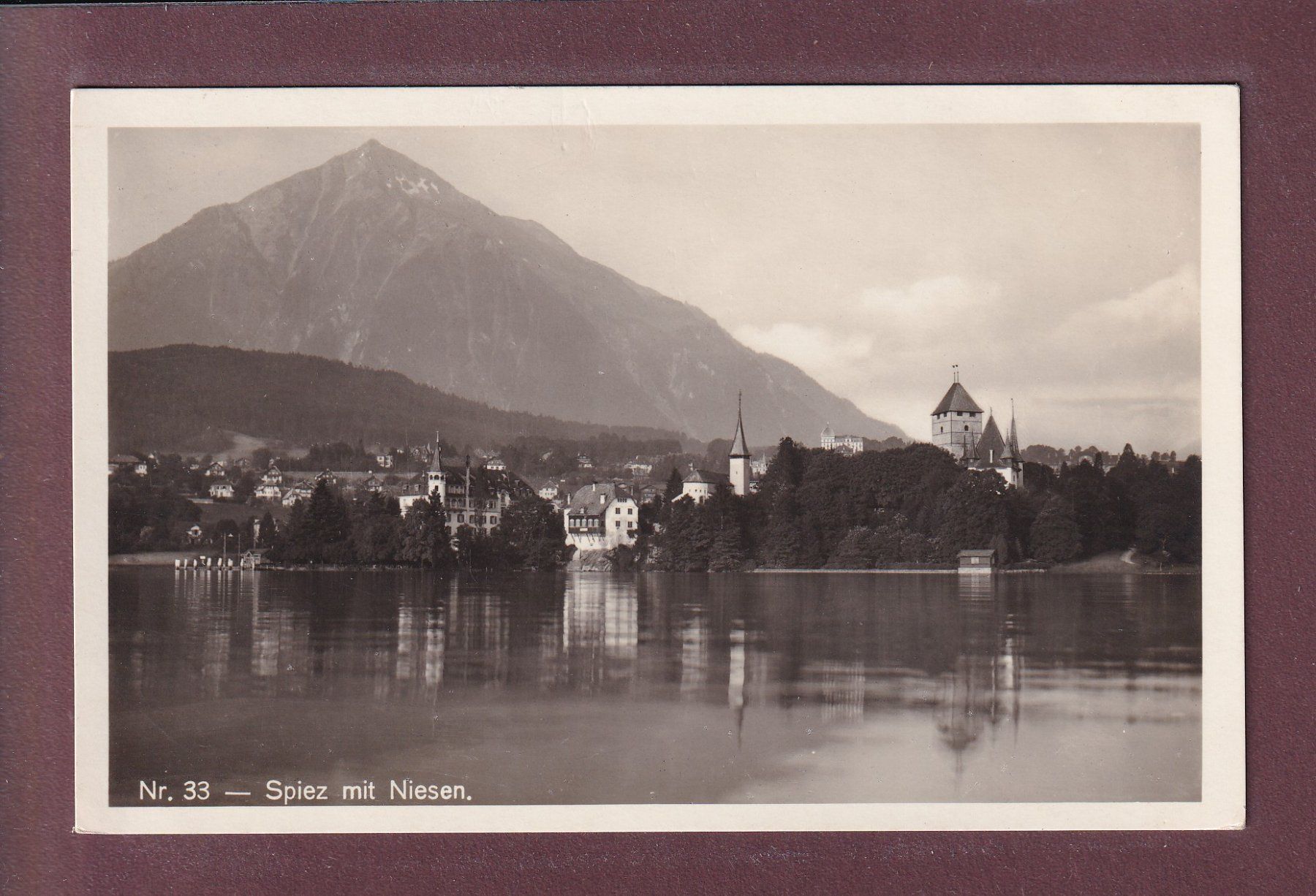 Cartoline postali: SPIEZ - Niesen - 1934 – Usato da Pully venduto da nicecards