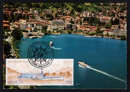 Maximumkarte Schifffahrt Lago Maggiore, Locarno