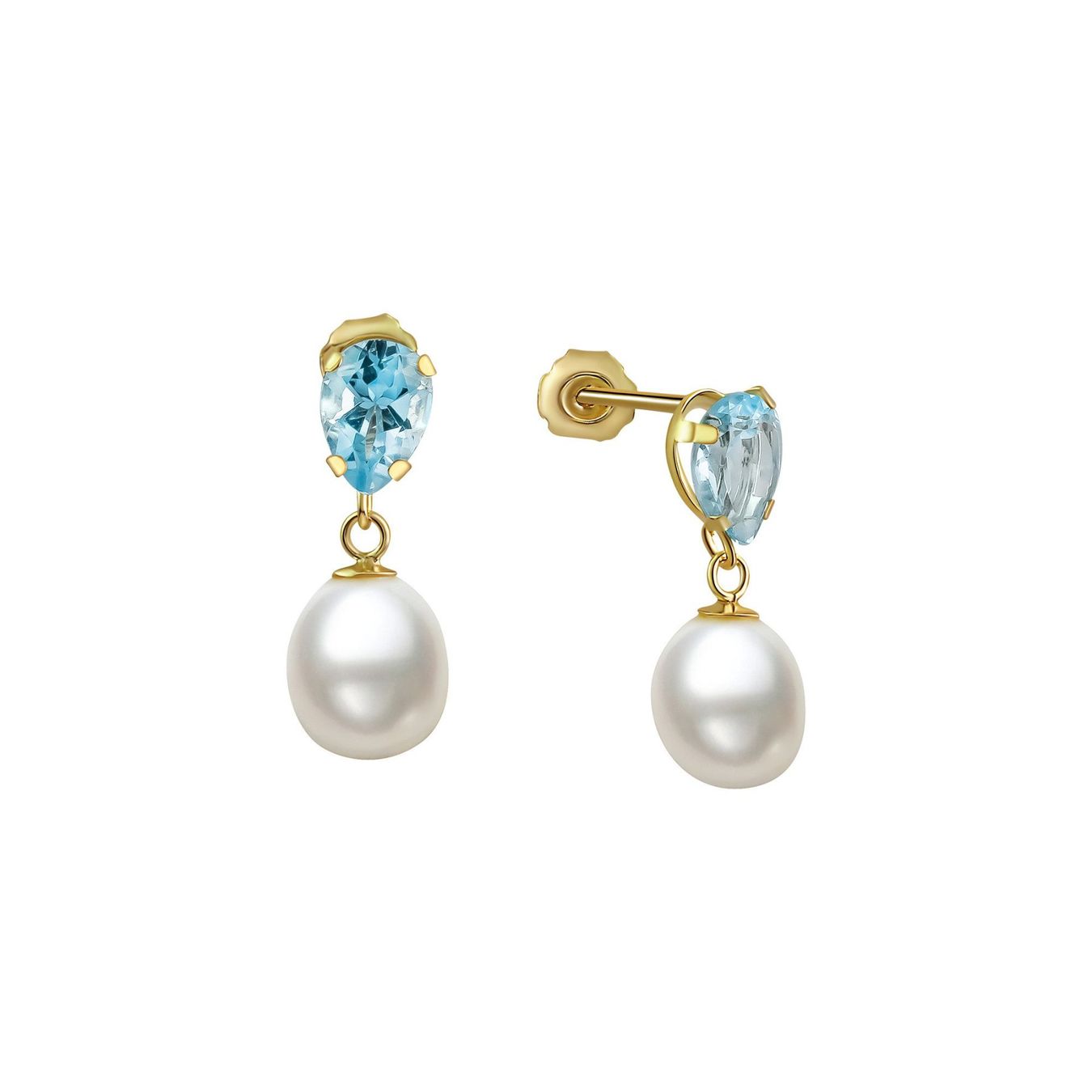 Perles (synthétiques): Perlen und echtem Topas gold – Neuf avec emballage d'origine à Hemmental par 18kGold