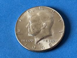 USA - ½ Dollar "Kennedy Half Dollar" (40% Silver) 1968