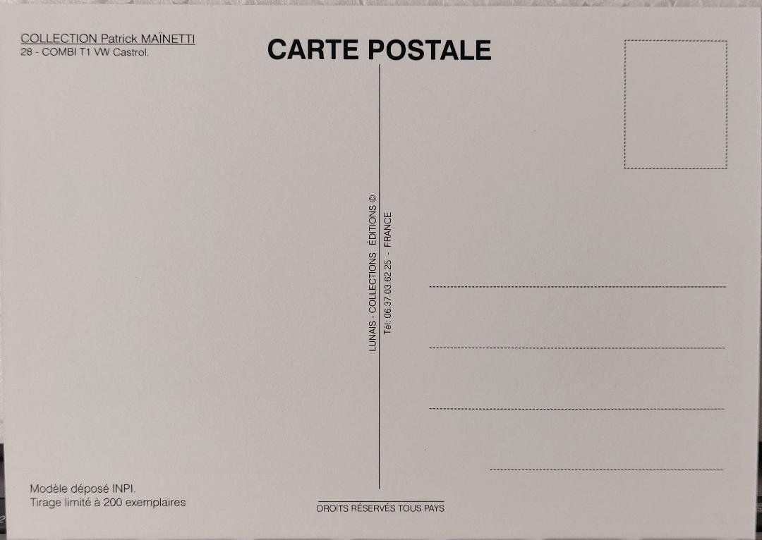 Cartoline postali: VW Volkswagen Combi T1 Castrol – Nuovo (secondo la descrizione) da Delémont venduto da Domdom1 1