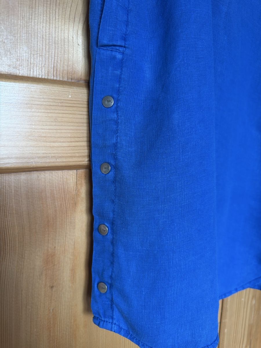 Vestiti: Sandwich Leinen Kleid, Gr. 38, blau – Usato da Lufingen venduto da Smily37 3