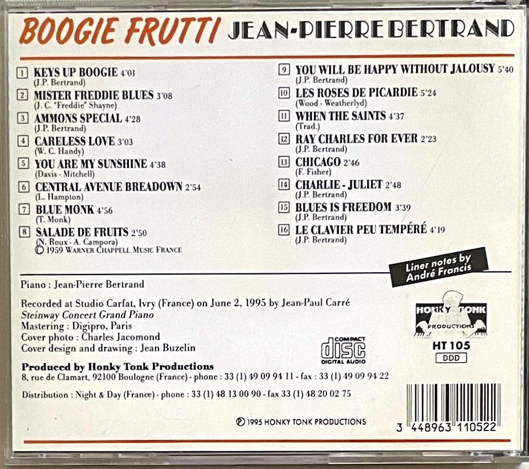 CDs: Jan-Pierre Bertrand - Boogie Frutti – Gebraucht aus Savagnier von Ne2065 1